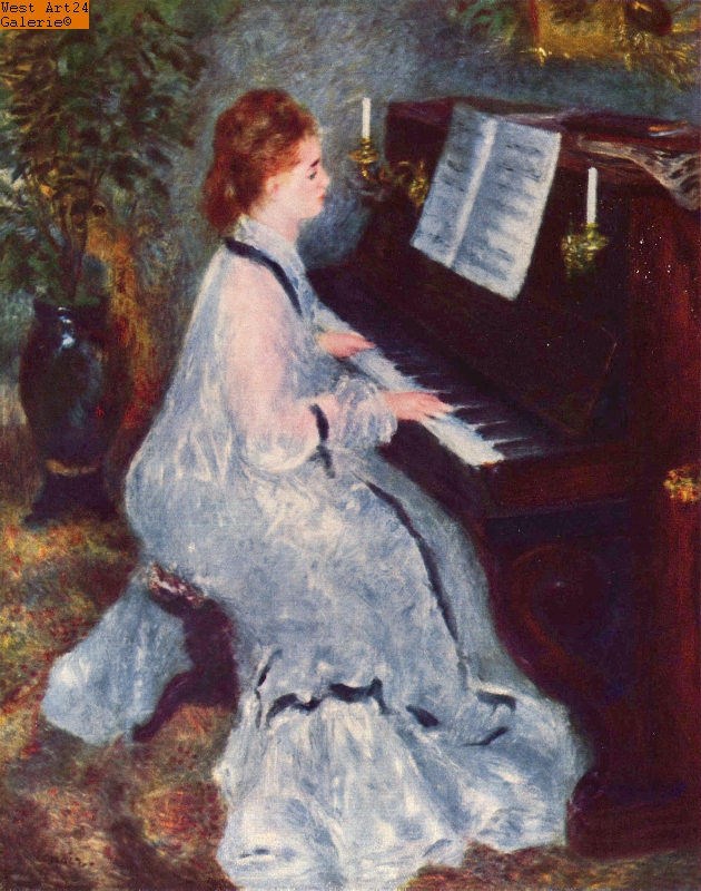 Frau am Klavier nach Renoir Gemäldeimitation